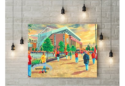 Liverpool FC Anfield Stadium 'Going to the Match' S2 Wall Art Canvas